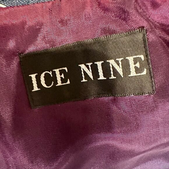 Ice Nine 1980s Vintage Quilted Floral Metallic Bomber Jacket Made in USA size S - Picture 7 of 15